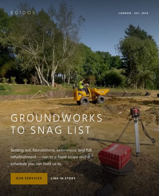 Setting out on a new London build. Groundworks, extensions, refurbishment, and fit-out — one named site manager from survey to snag list.

Full list of services in our story link.

#London #Groundworks #HomeExtension #Refurbishment #LondonBuilders